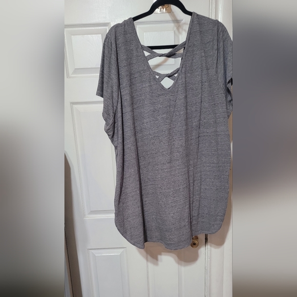 Lane Bryant size 22/24 strappy back gray tshirt - Picture 3 of 3